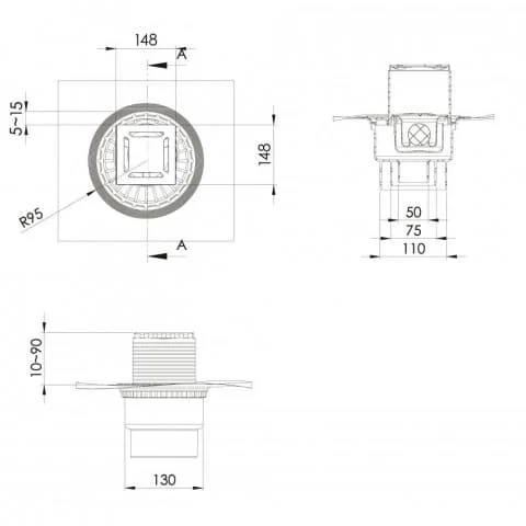 ���� �������� ZENTRUM Norma 150�150 ������� ���� 090463